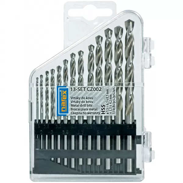 Sada vrtáků do kovu HSS CZ002 13dílná 13-SET CZ002 Narex 00763355