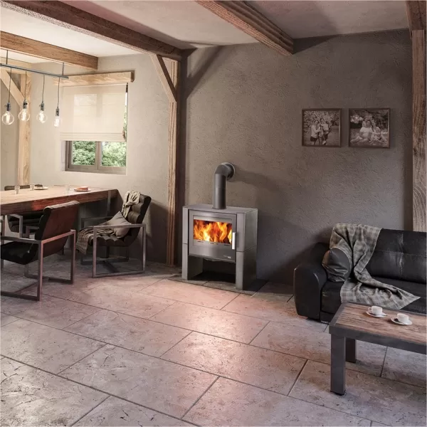 Krbová kamna kachlová černá metalická Haas+Sohn DALE 0434717000000