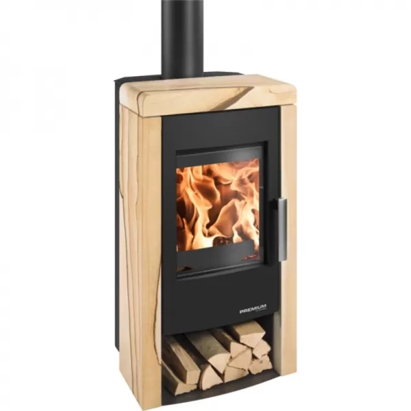 Krbová kamna černá, woodstone Haas+Sohn PINEROLO 0429415600000