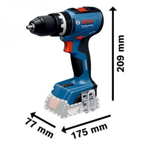 Aku příklepový vrtací šroubovák 18V bez aku Bosch GSB 18V-65