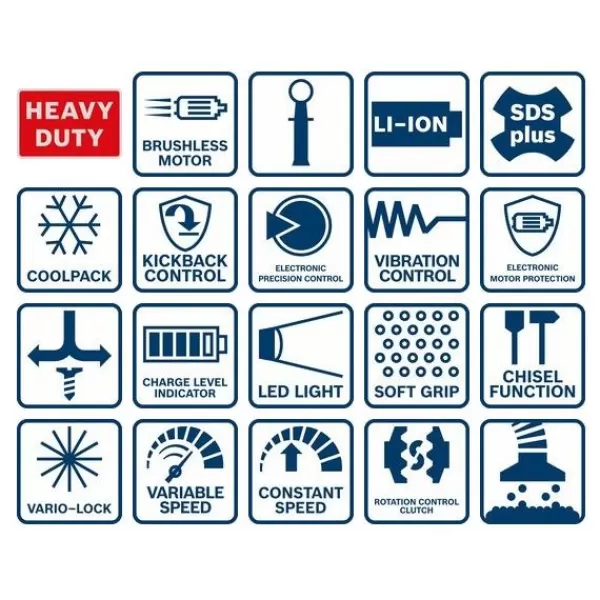 Aku kombinované kladivo SDS-Plus bez aku Bosch GBH 18V-26 Professional 0611909000