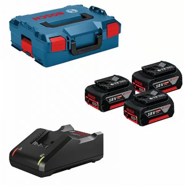 Set akumulátorů L-BOXX BOSCH GAL 18V-40 + 3x GBA 18V 5,0Ah 0615990L3T