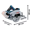 Aku okružní pila 18V bez aku Bosch GKS 18V-68 06016C9001
