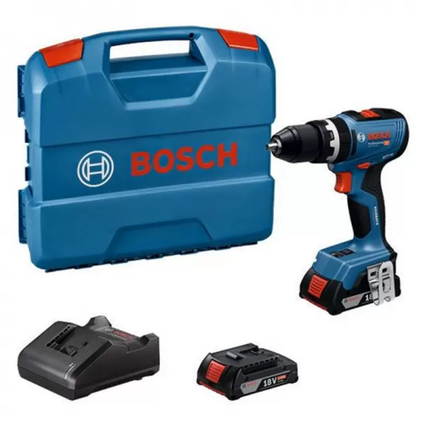 Aku vŕtačka s príklepom 18V 2x2,0Ah Bosch GSB 18V-65