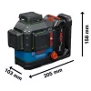 Aku čárový laser 18V 1x4,0Ah Bosch GLL 18V-120-33 CG 0601065100