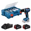 Aku vŕtačka s príklepom 18V 2x4,0Ah Bosch GSB 18V-65