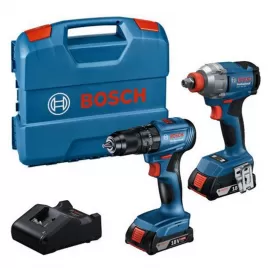 Aku kombinovaná sada 18V 2x2,0Ah GDX 18V-285 + GSB 185-LI + 2× 2,0 AH + GAL 18V-20 + pouzdro Bosch 06019N2124