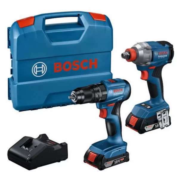 Aku kombinovaná sada 18V 2x2,0Ah GDX 18V-285 + GSB 185-LI + 2× 2,0 AH + GAL 18V-20 + pouzdro Bosch 06019N2124