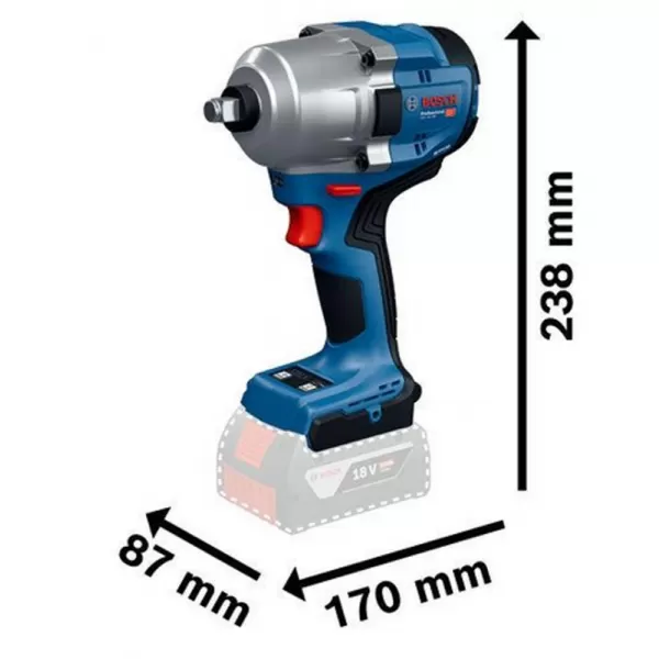 Aku rázový utahovák 18V bez aku GDS 18V-780 Bosch 06019P4003