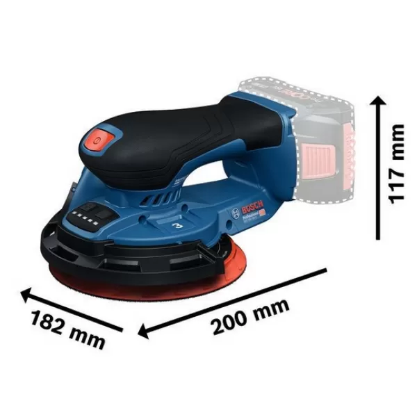 Aku excentrická bruska 18V bez aku Bosch GEX 18V-150-3 0601372903