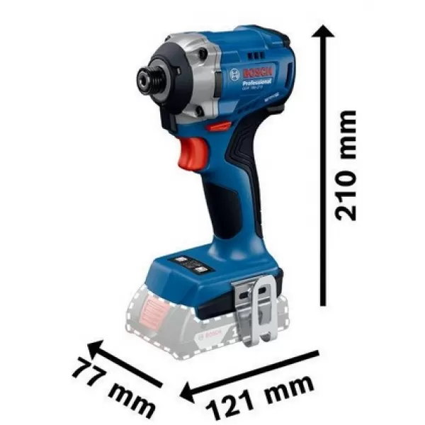 Aku kombinovaná sada 18V 2x2,0Ah GDR 18V-215 + GSB 185-LI + 2× 2,0 AH + GAL 18V-20 + pouzdro Bosch 06019N2024