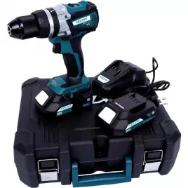 Aku vrtačka s příklepem bezuhlíková 18V + 2baterie + kufr XTline XT102865