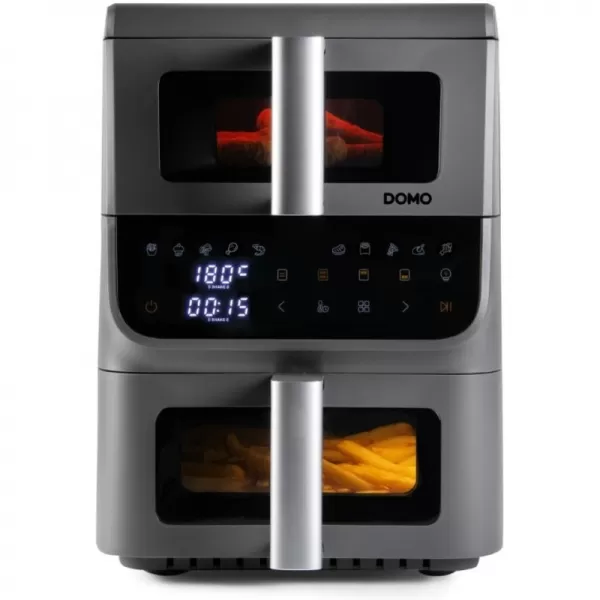 Vertikální dvojitá horkovzdušná fritéza 3,5+6,5 l - DOMO DO550FR