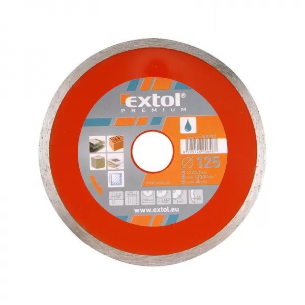 Dia kotouč řezný celoobvodový 150x22,2mm EXTOL PREMIUM 108733
