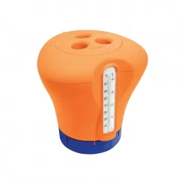 Plovák na chlor s teploměrem - oranžová Marimex 10964006