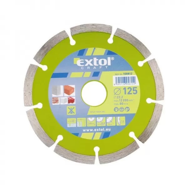 Dia kotouč řezný segmentový 180x22,2mm EXTOL CRAFT 108814