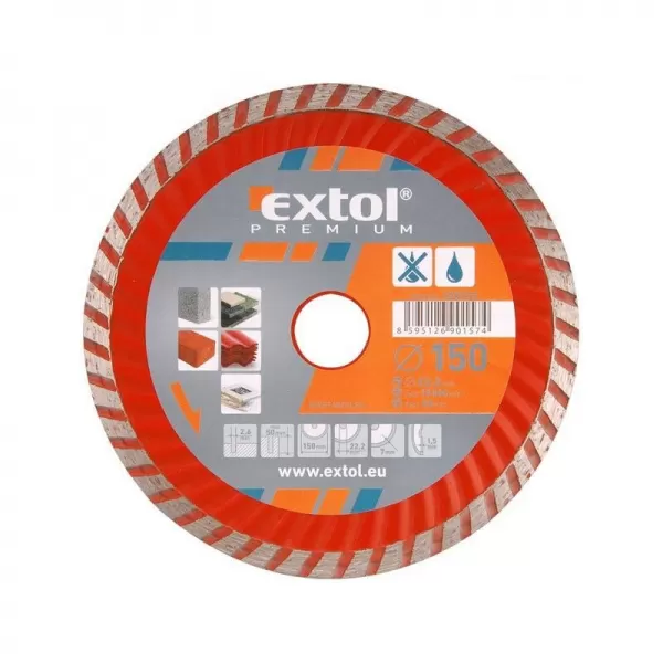 Dia kotouč turbo 115x22,2mm EXTOL PREMIUM 108751