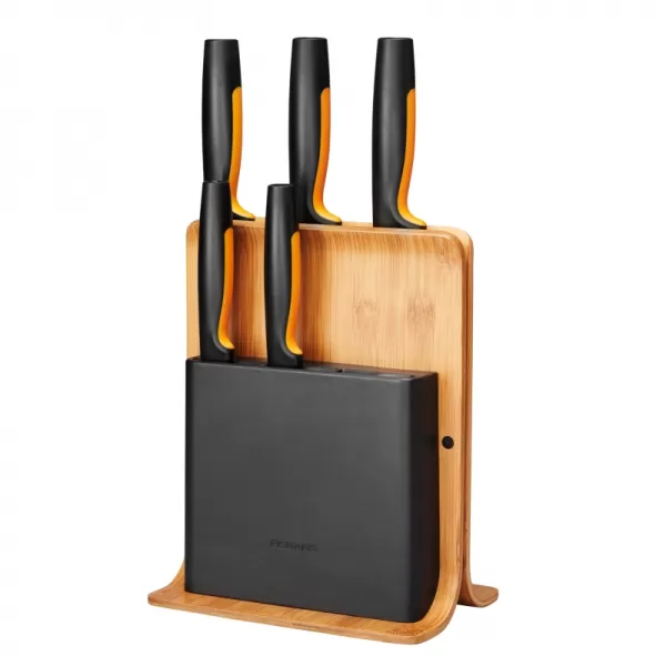 Bambusový blok s pěti noži Fiskars 1057552