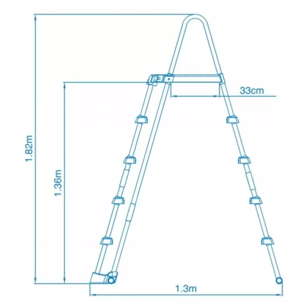 Bezpečnostní schůdky k bazénům MARIMEX - výška stěny do 1,25m 10950017