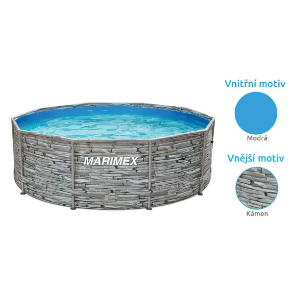 Bazén Florida 3,05x0,91 m bez filtrace - motiv KÁMEN Marimex 10340245
