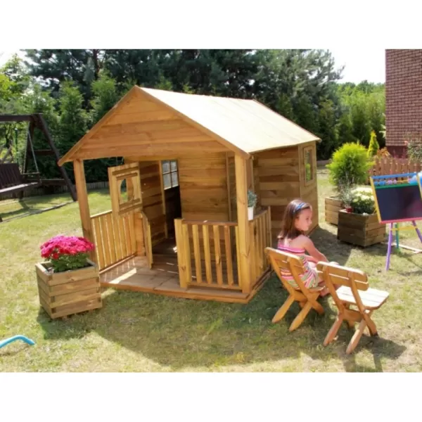 Dětský dřevěný domeček Farma Marimex 11640426