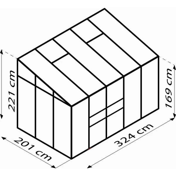Skleník VITAVIA IDA 6500 PC 4 mm zelený LG1129