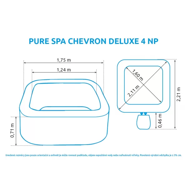 Vířivý bazén Pure Spa Chevron Deluxe 4 NP Marimex 11400291