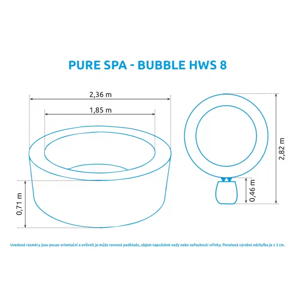 Vířivý bazén Pure Spa Bubble HWS 8 NP Marimex 11400293