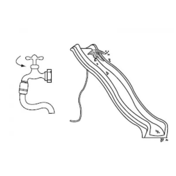Dětská skluzavka MARIMEX s přípojkou na vodu modrá 2,20 m 11640463