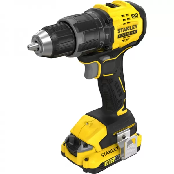 Bezuhlíková aku vrtačka s příklepem 18V/2x2,0Ah STANLEY FATMAX V20 SFMCD716D2T