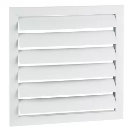 Plastová větrací mřížka bez příruby se samotížnou žaluzií 305x305 mm, bílá DALAP 132