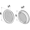 PVC vetracia mriežka kruhová s prírubou a sieťovinou Ø 50 mm, biela (2 ks) DALAP 1457
