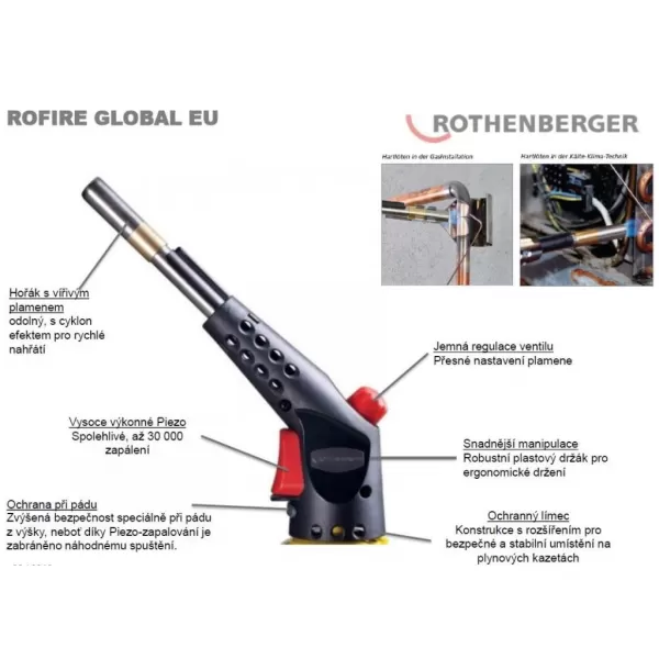 Ergonomický hořák Rofire Global EU ROTHENBERGER 1500002869