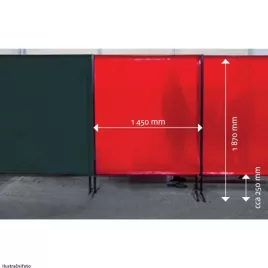 Ochranná clona červená TransEco 1450 V