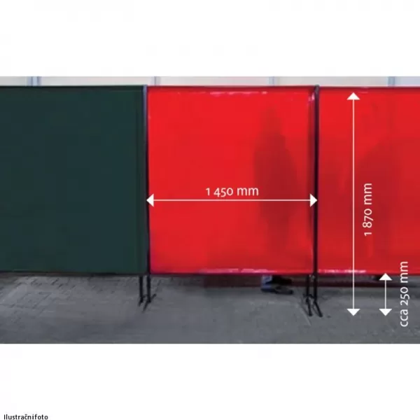 Ochranná clona červená TransEco 1450 V