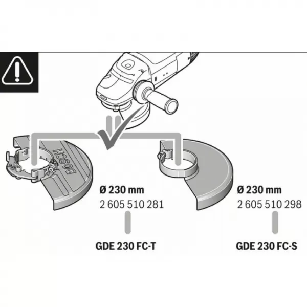 Odsávací kryt pro úhlové brusky Bosch GDE 230 FC-T 1600A003DM