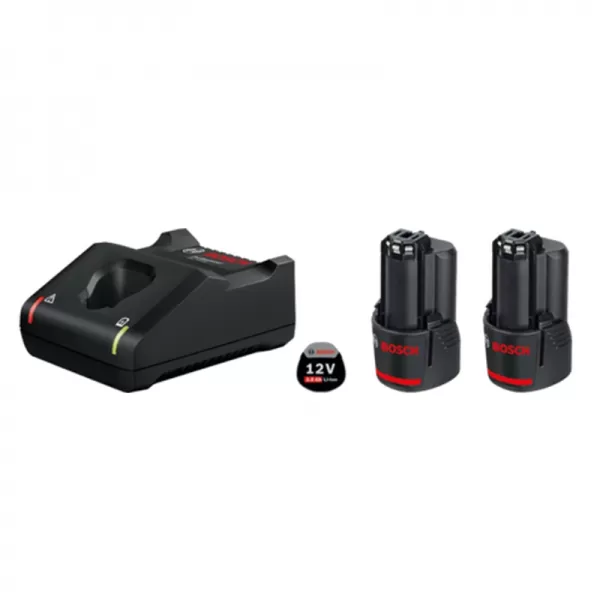 Aku sada Bosch GAL 12V-40 + 2x GBA 12V 2.0Ah 1.600.A01.9R8