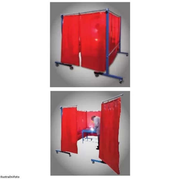 Pojízdná ochranná zástěna zelená TransFlex 1613001