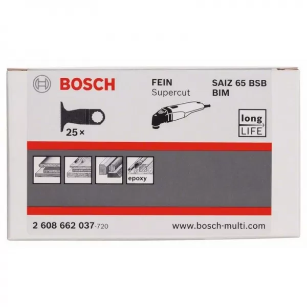 Bimetalový ponorný pilový list SAIZ 65 BSB Hard Wood 40 x 65 mm Bosch 2608662037