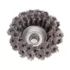 Kartáč hrnkový copánkový 80mm vlnitý drát S 0,5mm dvouřadý M14x2mm EXTOL CRAFT 17009