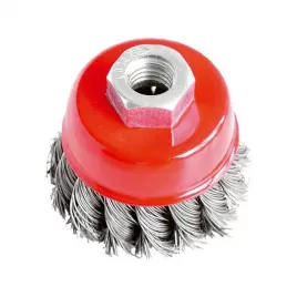 Kartáč hrnkový copánkový 80mm vlnitý drát S 0,5mm M14x2mm EXTOL CRAFT 17008