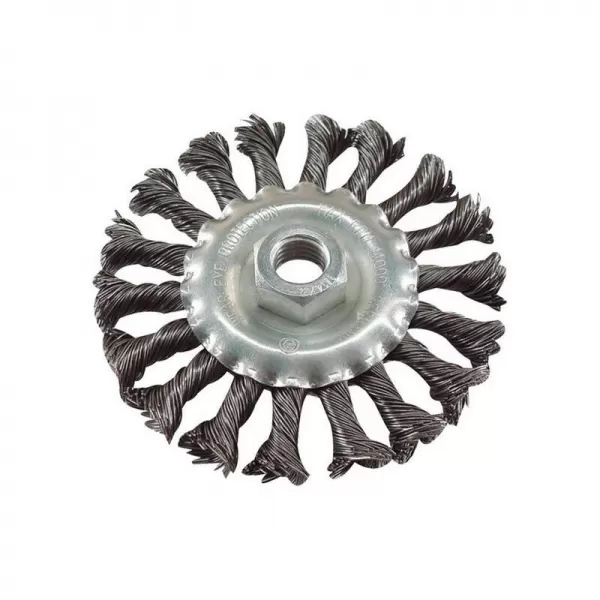 Kartáč radiální copánkový 115mm vlnitý drát S 0,5mm M14x2mm EXTOL CRAFT 17025