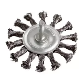 Kartáč okružní copánkový 75mm vlnitý drát S 0,5mm stopka 6mm EXTOL CRAFT 17039