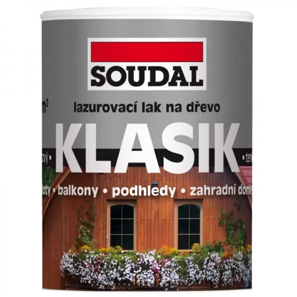 Lazurovací lak na dřevo SOUDAL Klasik 2,5 l