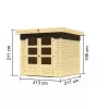 Dřevěný domek KARIBU ASKOLA 2 (73059) natur LG1756