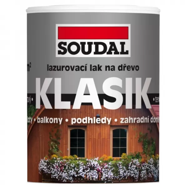 Lazurovací lak na dřevo SOUDAL Klasik 0,75 l