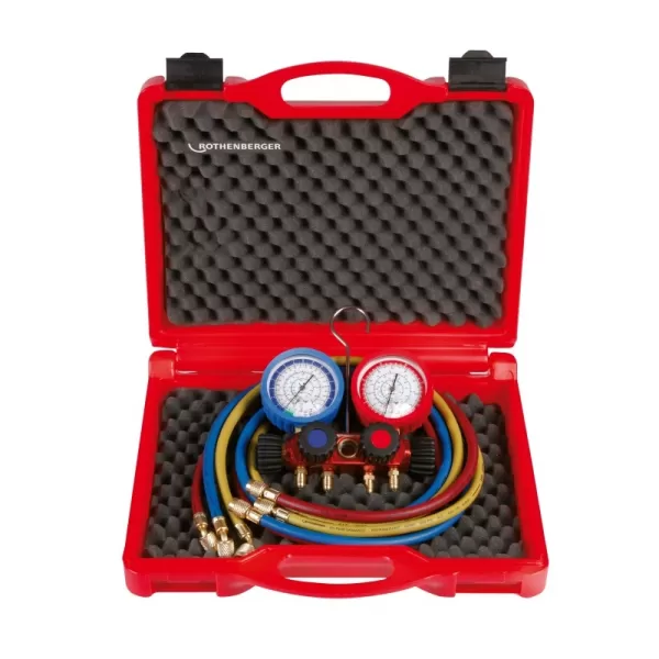 Sada montážní pomůcky 4cestná II pro chladiva R410A ROTHENBERGER PLUS