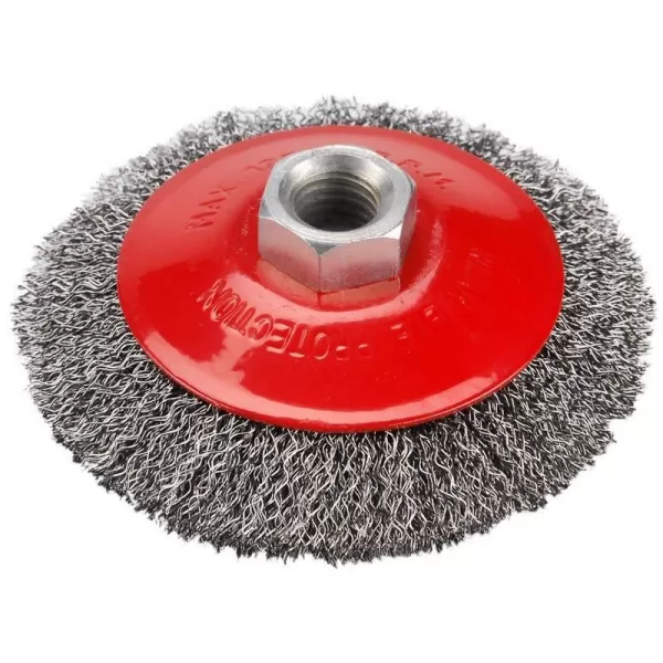 Kartáč miskový 100mm vlnitý drát S 0,3mm M14x2mm EXTOL CRAFT 17006