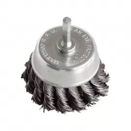 Kartáč hrnkový copánkový 75mm vlnitý drát S 0,5mm stopka 6mm EXTOL CRAFT 17040