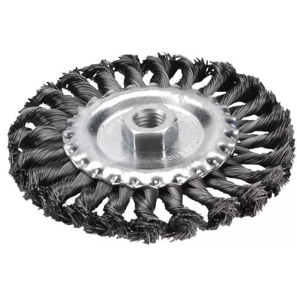 Kartáč radiální copánkový 100mm vlnitý drát S 0,5mm M14x2mm EXTOL CRAFT 17024